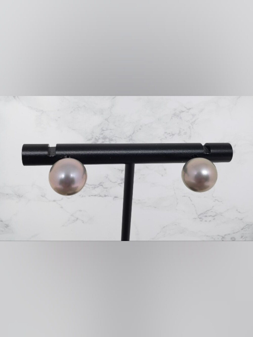 9-9.5mm Silver Cultured Freshwater Pearl Sterling Silver Stud Earrings